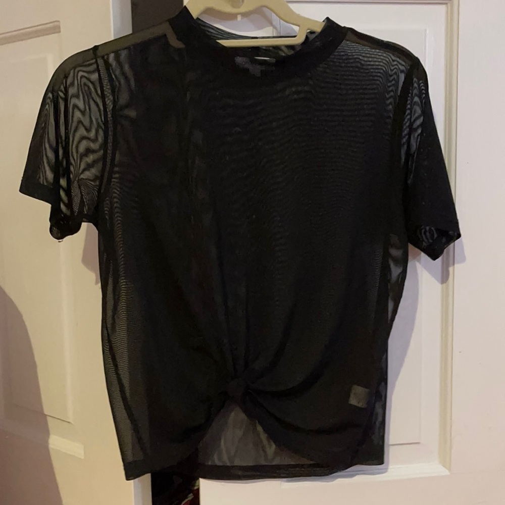 mesh short sleeve top